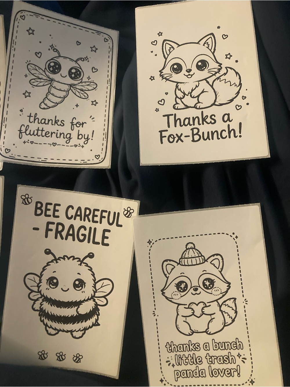 Customized Thank You Note - Black & White (50) 4x6 stickers - Picture 6 of 17